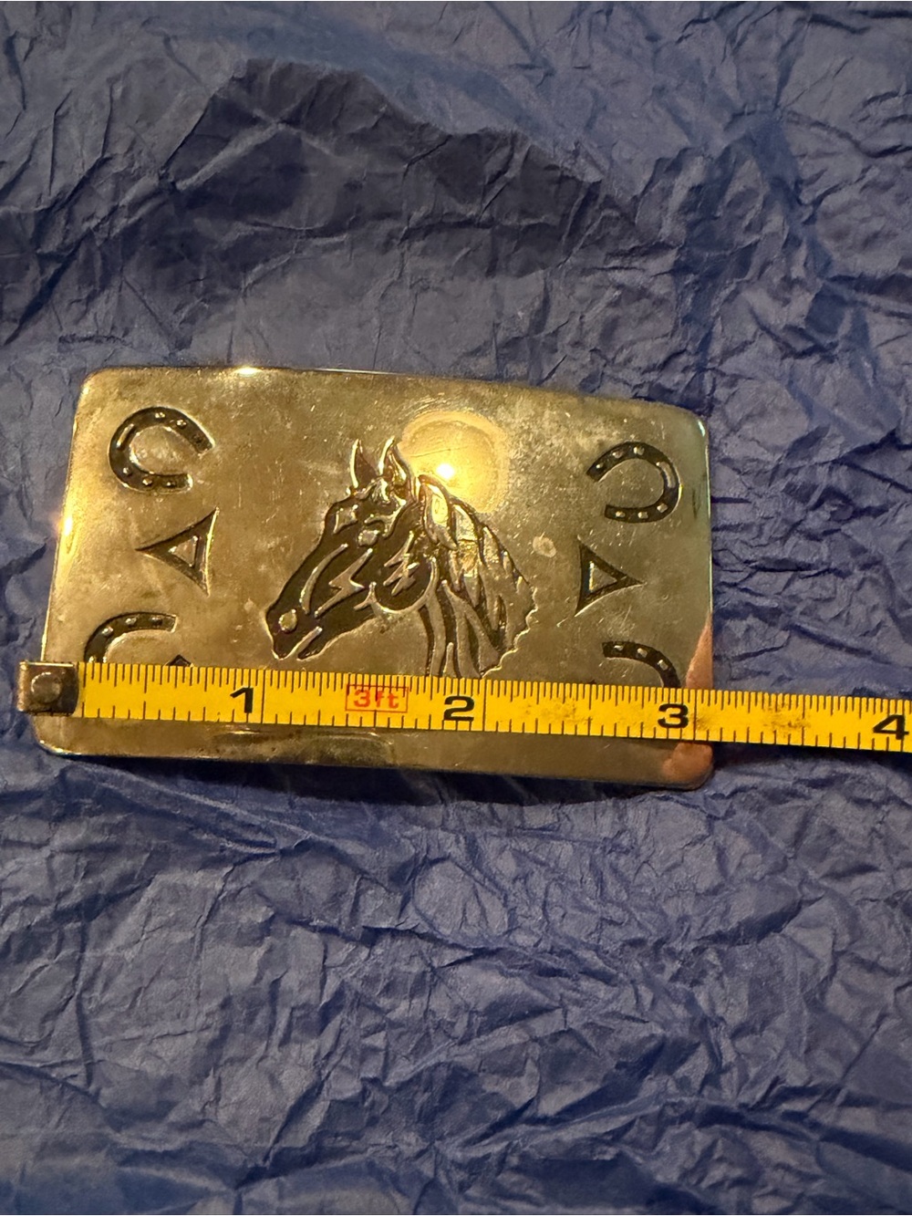 Vintage Chambers Western Horse Head Belt Buckle